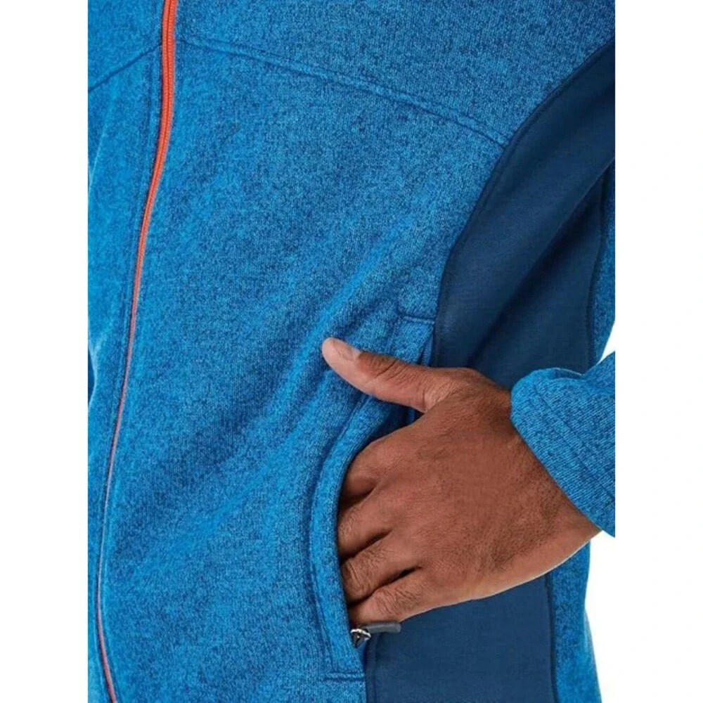 Spyder Empire Blue Fleece Full-Zip Jacket, Men's Size S